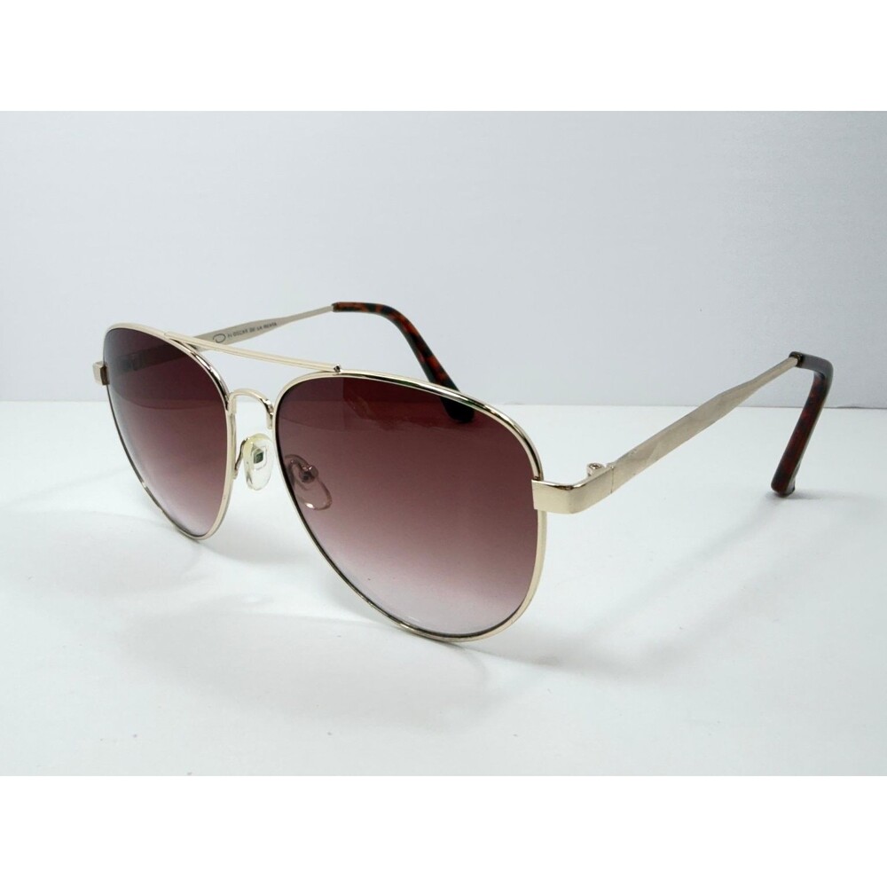 Oscar de la Renta Mod3111 Sunglasses Women's Gold Brown Gradient Aviator Style